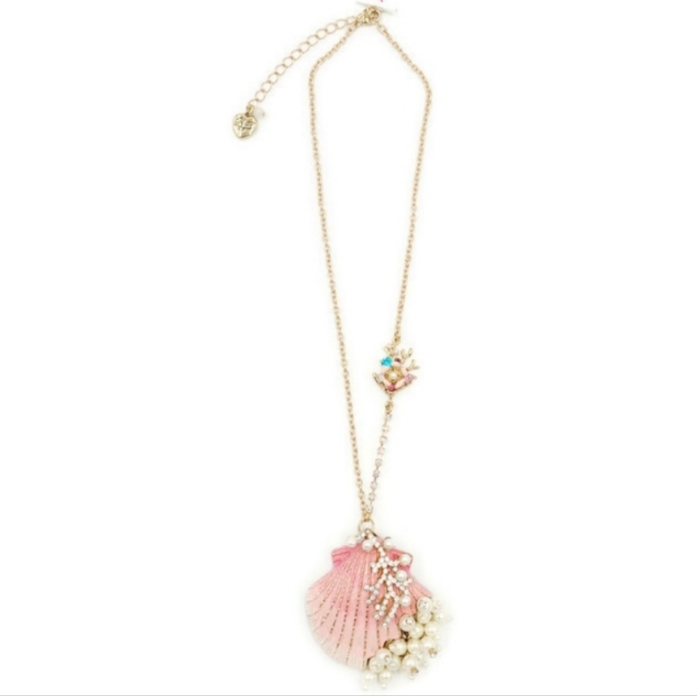 NWT Betsey Johnson Seashell Pearls Necklace - Picture 9 of 11